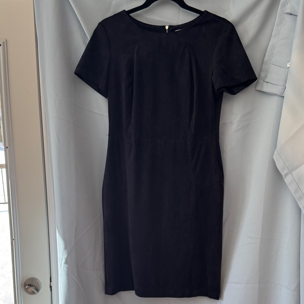 Katherine Barclay Classic Faux Suede Black dress size 10